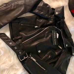 Moto Black Leather Jacker
